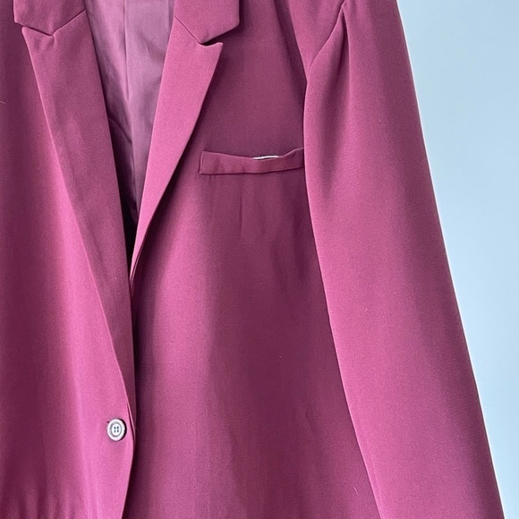 JustFab size 3X two way convertible zip one button blazer - Picture 10 of 16